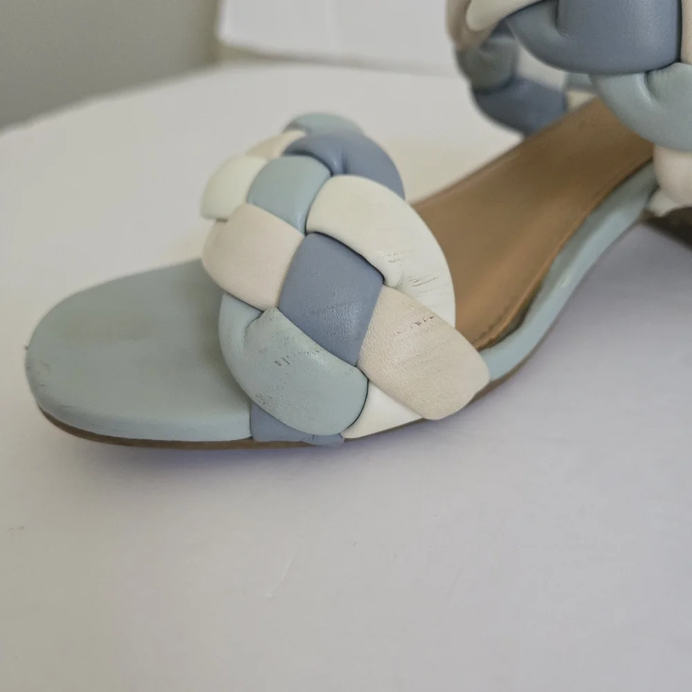 DV Dolce Vita Polly Faux Leather Slide Heeled Sandals Size 6.5